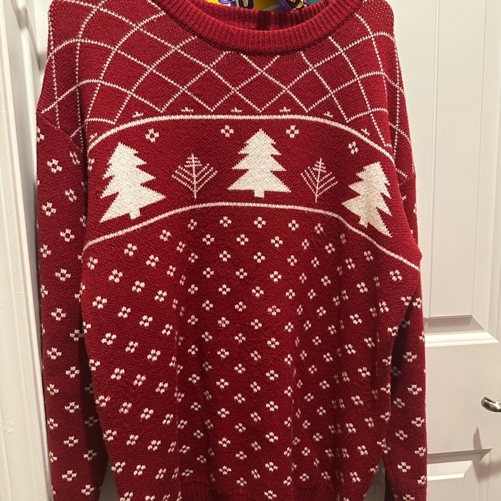 HEIMISH USA Festive Red and White Sweater